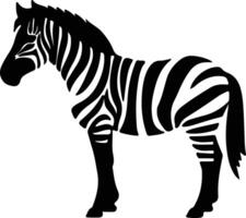 quagga negro silueta vector