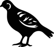 quail  black silhouette vector