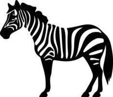 quagga negro silueta vector