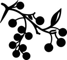 cranberry  black silhouette vector