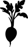 daikon  black silhouette vector