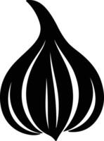 garlic  black silhouette vector