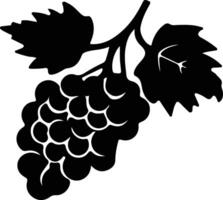 grape  black silhouette vector