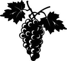 grape  black silhouette vector