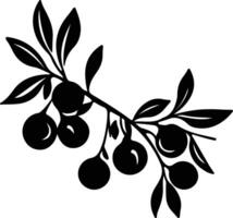 kumquat  black silhouette vector