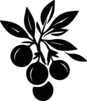 kumquat  black silhouette vector