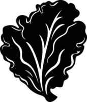 lettuce  black silhouette vector