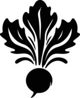 kohlrabi  black silhouette vector