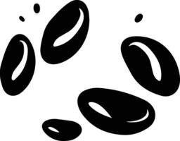 lima bean  black silhouette vector