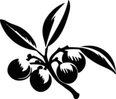 loquat  black silhouette vector