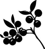 lingonberry  black silhouette vector