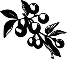 loquat  black silhouette vector