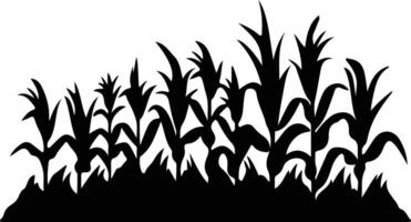 maize  black silhouette vector