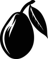 mango  black silhouette vector