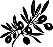 olive  black silhouette vector