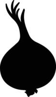 onion  black silhouette vector