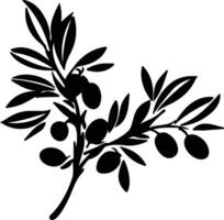 olive  black silhouette vector