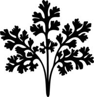 parsley  black silhouette vector