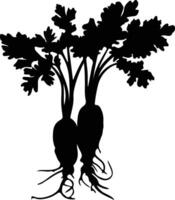 parsnip black silhouette vector