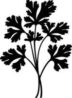 parsley black silhouette vector