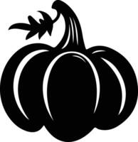 pattypan squash  black silhouette vector