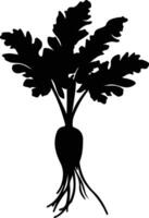 parsnip  black silhouette vector