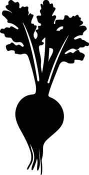 parsnip  black silhouette vector