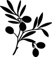 olive  black silhouette vector