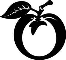 persimmon  black silhouette vector