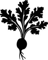 parsnip  black silhouette vector