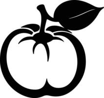 persimmon  black silhouette vector