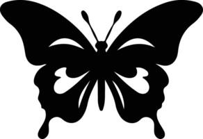 Ulysses butterfly  black silhouette vector