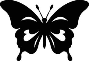 Ulysses butterfly  black silhouette vector