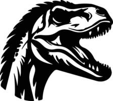 Velociraptor  black silhouette vector