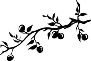 prune  black silhouette vector