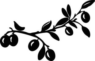 prune  black silhouette vector