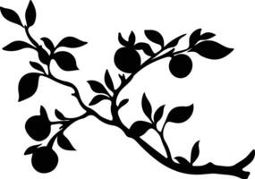 prune  black silhouette vector