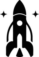 rocket  black silhouette vector