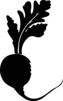 radish  black silhouette vector