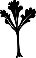 rhubarb black silhouette vector