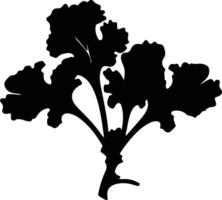 rhubarb  black silhouette vector