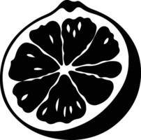 ugli fruit  black silhouette vector