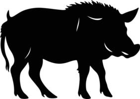 warthog  black silhouette vector