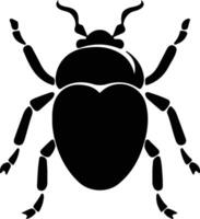 waterbug  black silhouette vector