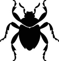 waterbug black silhouette vector