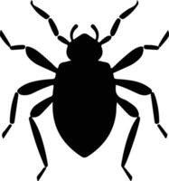 waterbug  black silhouette vector