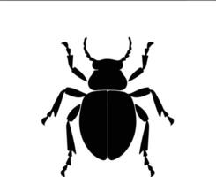 gorgojo negro silueta vector