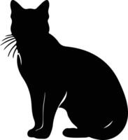 wild cat  black silhouette vector