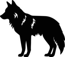 wolf  black silhouette vector