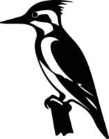 woodpecker  black silhouette vector